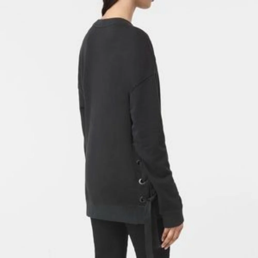 All Saints Leti Side Lace Up Pullover Sweatshirt